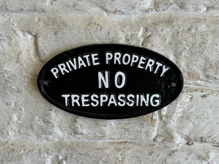 small No Trespassing sign